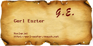 Gerl Eszter névjegykártya