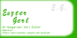 eszter gerl business card